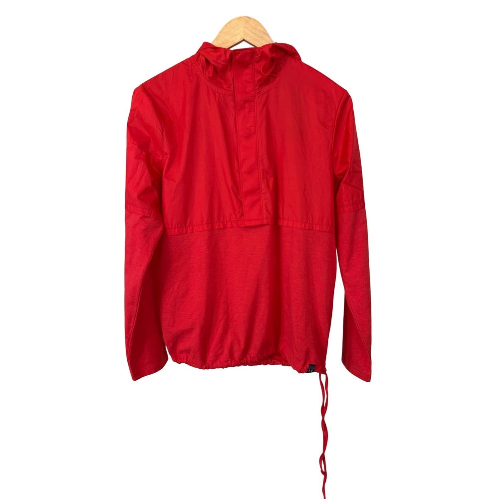 Under Armour Women's Red‎ Pullover Jacket Anorak Hooded Drawstring SM